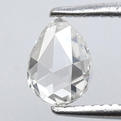0.51 Ct Pear Shape Rose Cut Diamond 6.20x4.70 mm, Natural Conflict Free Loose Diamond for Promise Ring