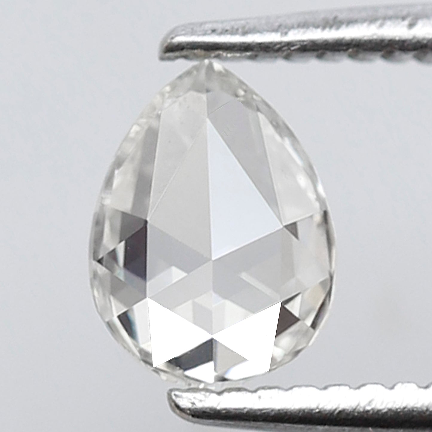 0.51 Ct Pear Shape Rose Cut Diamond 6.20x4.70 mm, Natural Conflict Free Loose Diamond for Promise Ring