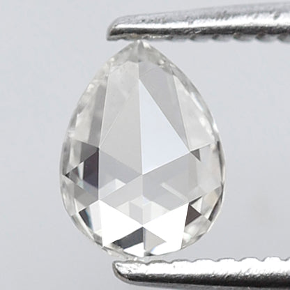 0.51 Ct Pear Shape Rose Cut Diamond 6.20x4.70 mm, Natural Conflict Free Loose Diamond for Promise Ring