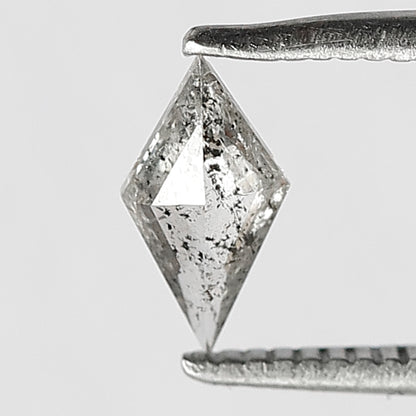 0.31 CT Kite Shape salt and pepper diamond grey black color loose diamond for wedding band