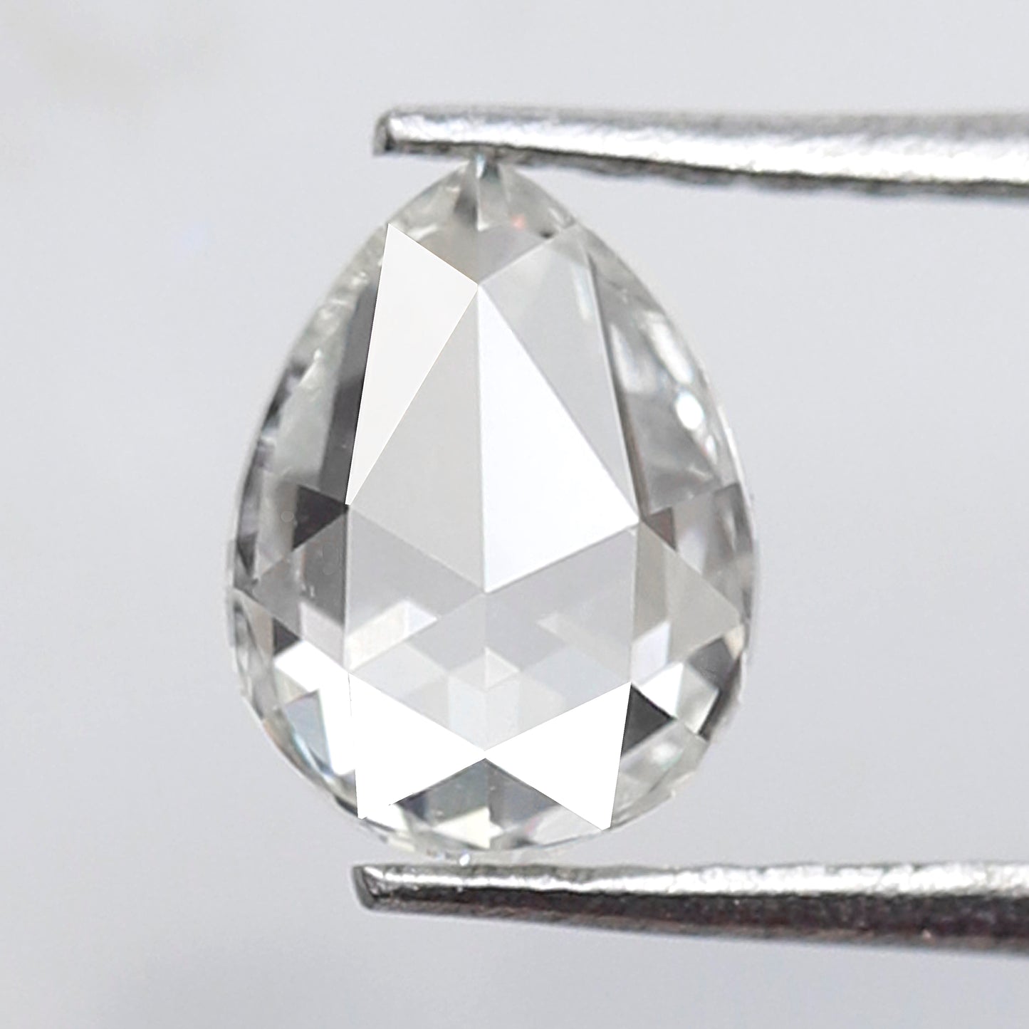 0.51 Ct Pear Shape Rose Cut Diamond 6.20x4.70 mm, Natural Conflict Free Loose Diamond for Promise Ring