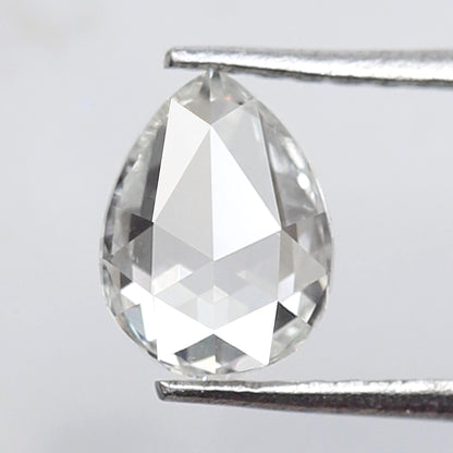 0.51 Ct Pear Shape Rose Cut Diamond 6.20x4.70 mm, Natural Conflict Free Loose Diamond for Promise Ring