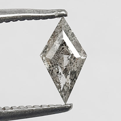 0.31 CT Kite Shape salt and pepper diamond grey black color loose diamond for wedding band