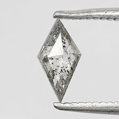 0.31 CT Kite Shape salt and pepper diamond grey black color loose diamond for wedding band