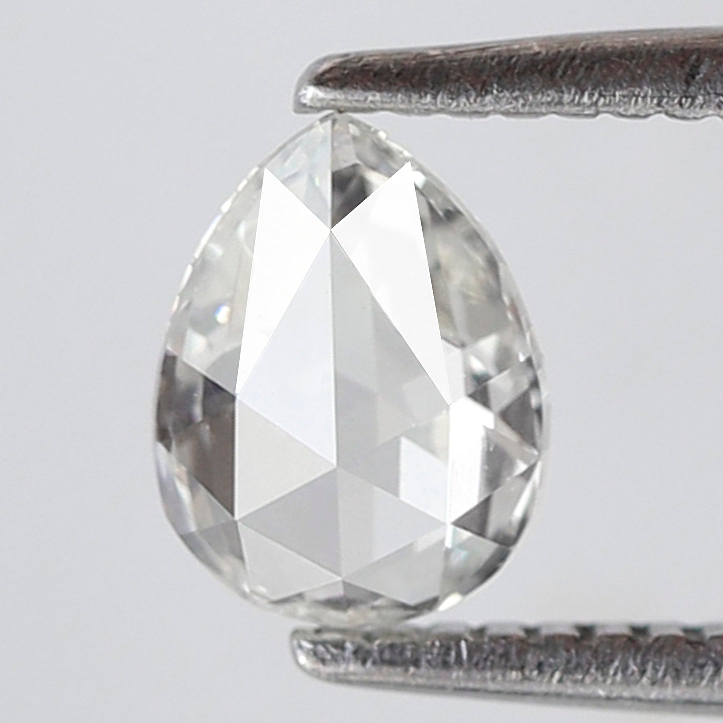0.51 Ct Pear Shape Rose Cut Diamond 6.20x4.70 mm, Natural Conflict Free Loose Diamond for Promise Ring
