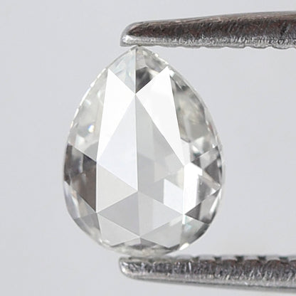 0.51 Ct Pear Shape Rose Cut Diamond 6.20x4.70 mm, Natural Conflict Free Loose Diamond for Promise Ring