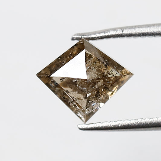 1.62 CT Kite Shape Natural loose Diamond, 7 mm Step-cut Fancy Brownish color Conflict free Salt and pepper Ideal for custom Engagement Ring