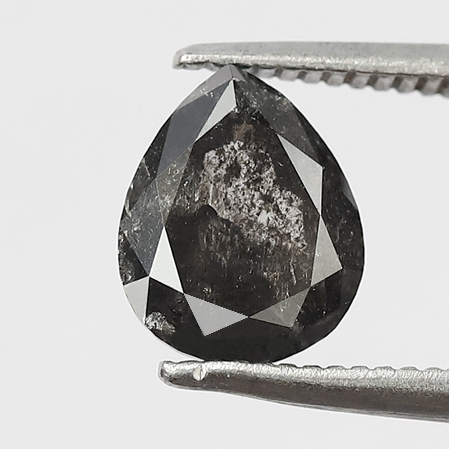 1.57 CT 8 MM Pear Shape Grey Black Color Diamond Loose Natural Diamond for engagement ring