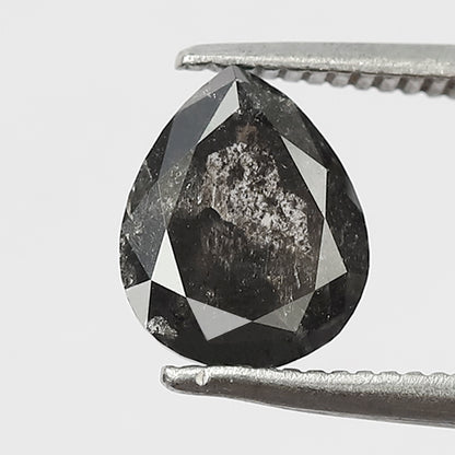 1.57 CT 8 MM Pear Shape Grey Black Color Diamond Loose Natural Diamond for engagement ring