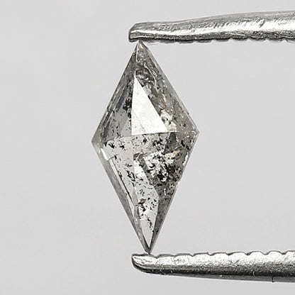 0.31 CT Kite Shape salt and pepper diamond grey black color loose diamond for wedding band