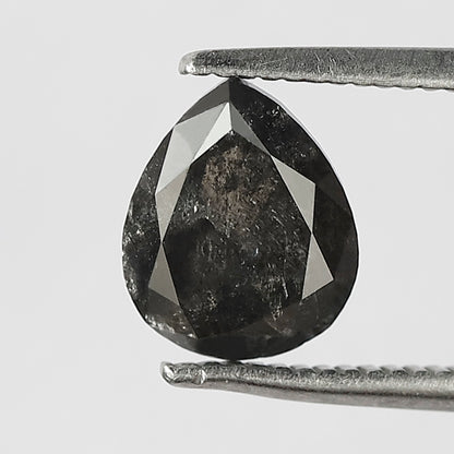 1.57 CT 8 MM Pear Shape Grey Black Color Diamond Loose Natural Diamond for engagement ring