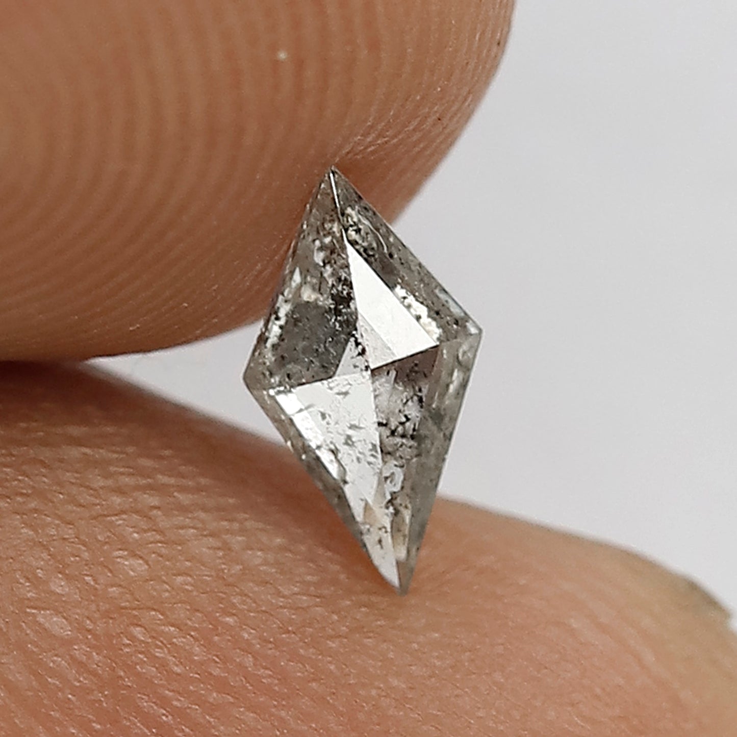 0.31 CT Kite Shape salt and pepper diamond grey black color loose diamond for wedding band