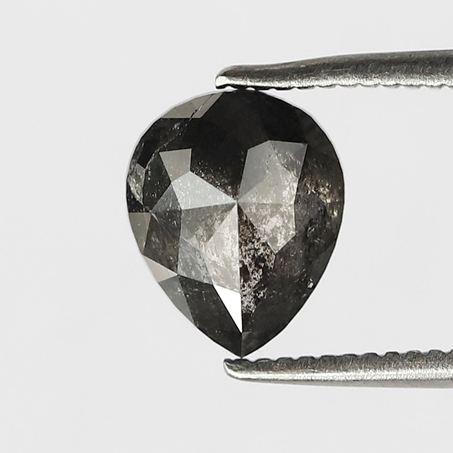 1.57 CT 8 MM Pear Shape Grey Black Color Diamond Loose Natural Diamond for engagement ring