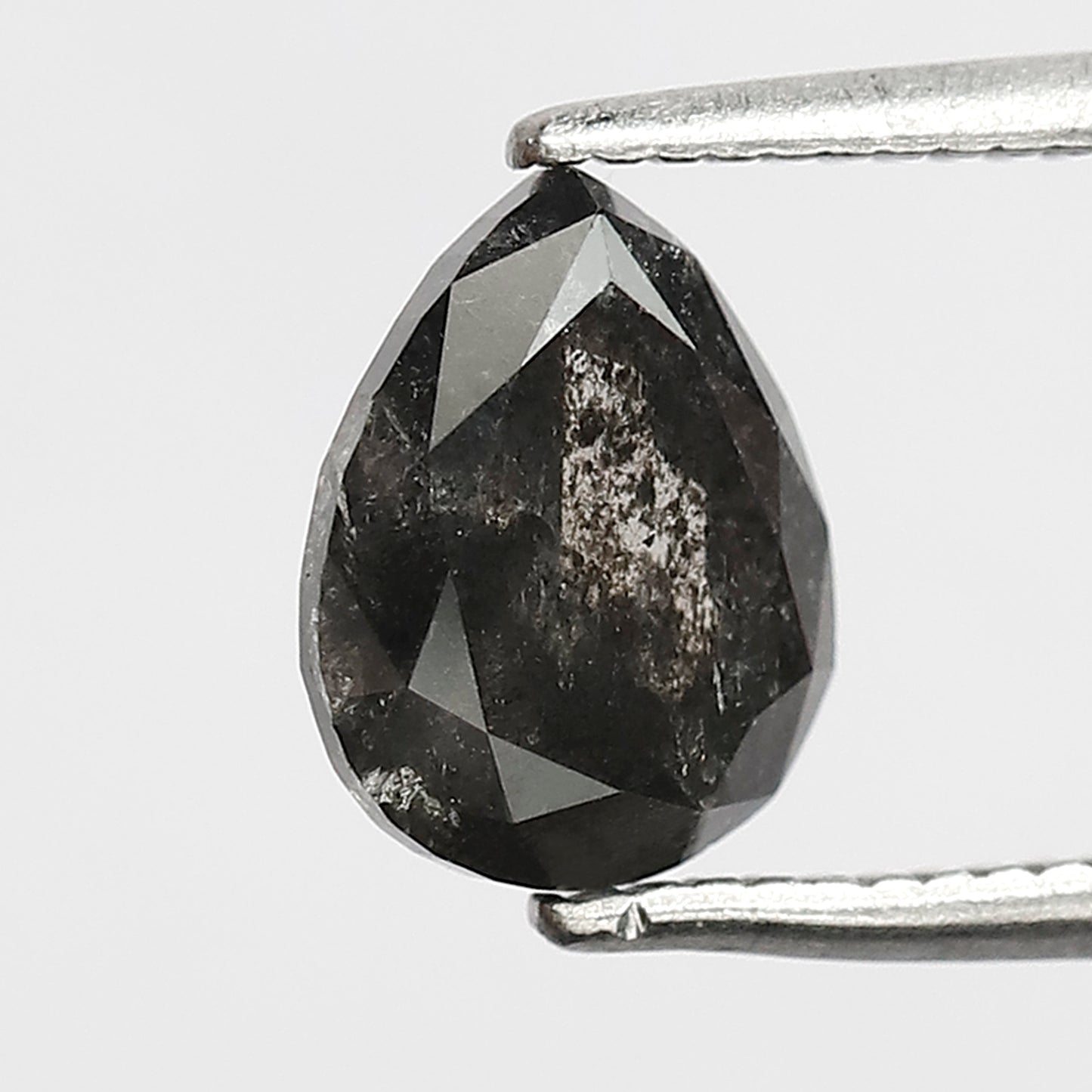 1.57 CT 8 MM Pear Shape Grey Black Color Diamond Loose Natural Diamond for engagement ring