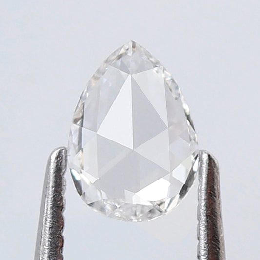 Natural 0.36 Ct Pear Rose Cut Diamond, 6.10 x 4.40 mm Loose Conflict Free Diamond for Minimalist Jewelry