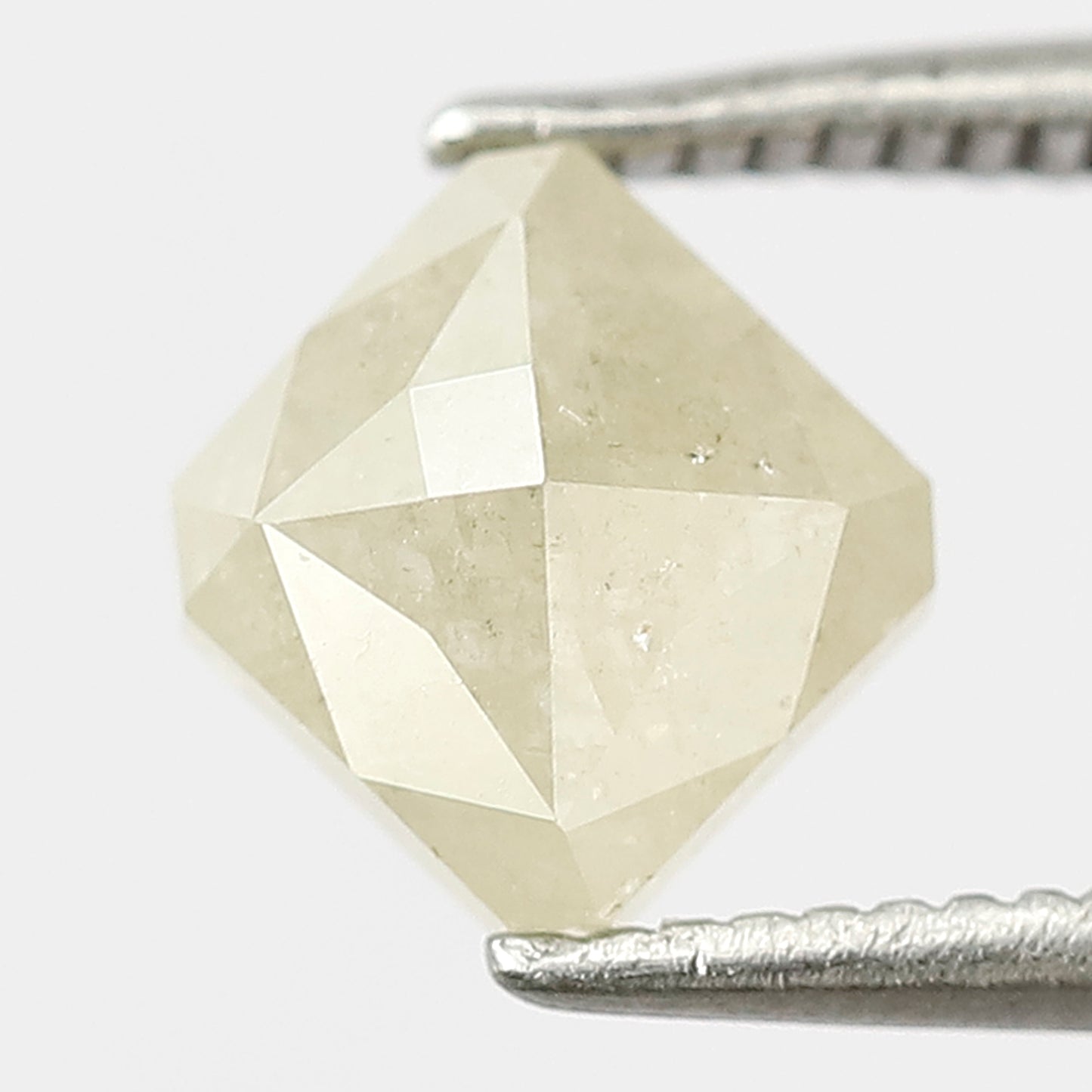 1.14 CT Asscher cut Loose Earth Mined Diamond 5.80 x 5.70 MM Natural Misty Green Rustic Diamond