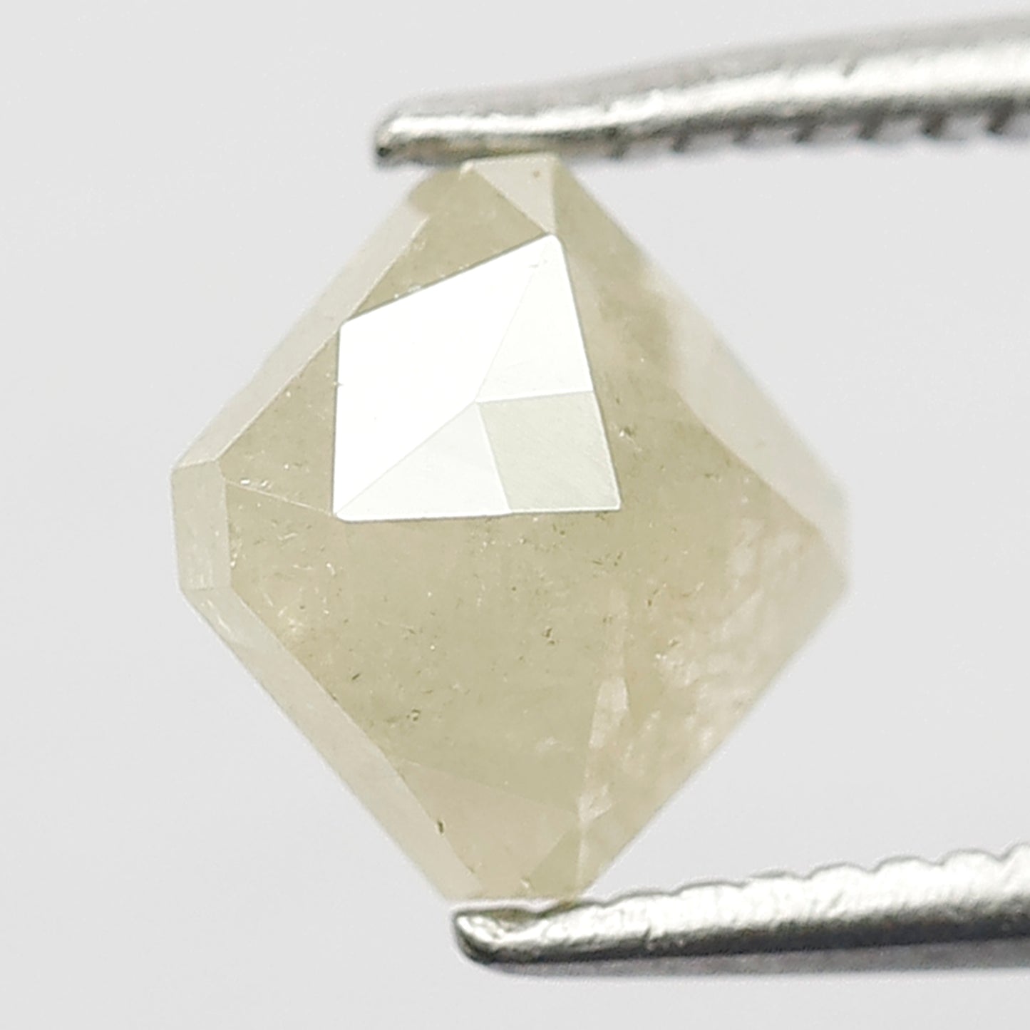 1.14 CT Asscher cut Loose Earth Mined Diamond 5.80 x 5.70 MM Natural Misty Green Rustic Diamond