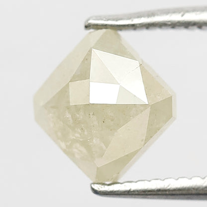 1.14 CT Asscher cut Loose Earth Mined Diamond 5.80 x 5.70 MM Natural Misty Green Rustic Diamond