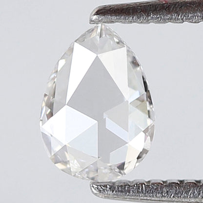 Natural 0.36 Ct Pear Rose Cut Diamond, 6.10 x 4.40 mm Loose Conflict Free Diamond for Minimalist Jewelry