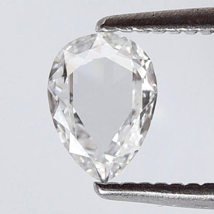 Natural 0.36 Ct Pear Rose Cut Diamond, 6.10 x 4.40 mm Loose Conflict Free Diamond for Minimalist Jewelry