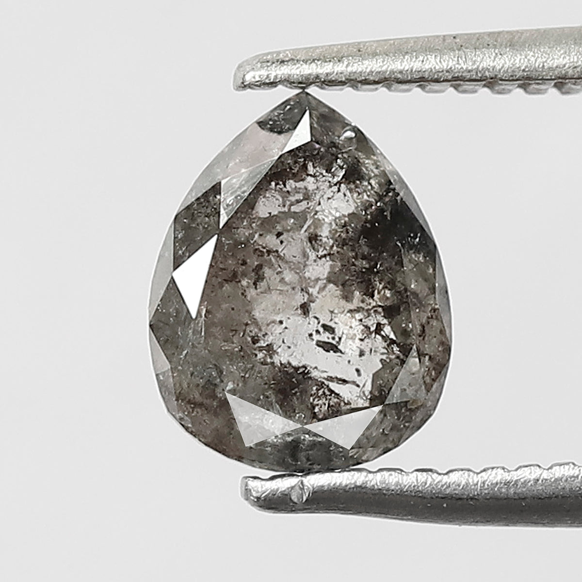 1.05 CT 7 MM pear Shape Black Grey Color Diamond Loose Natural Diamond for Ring