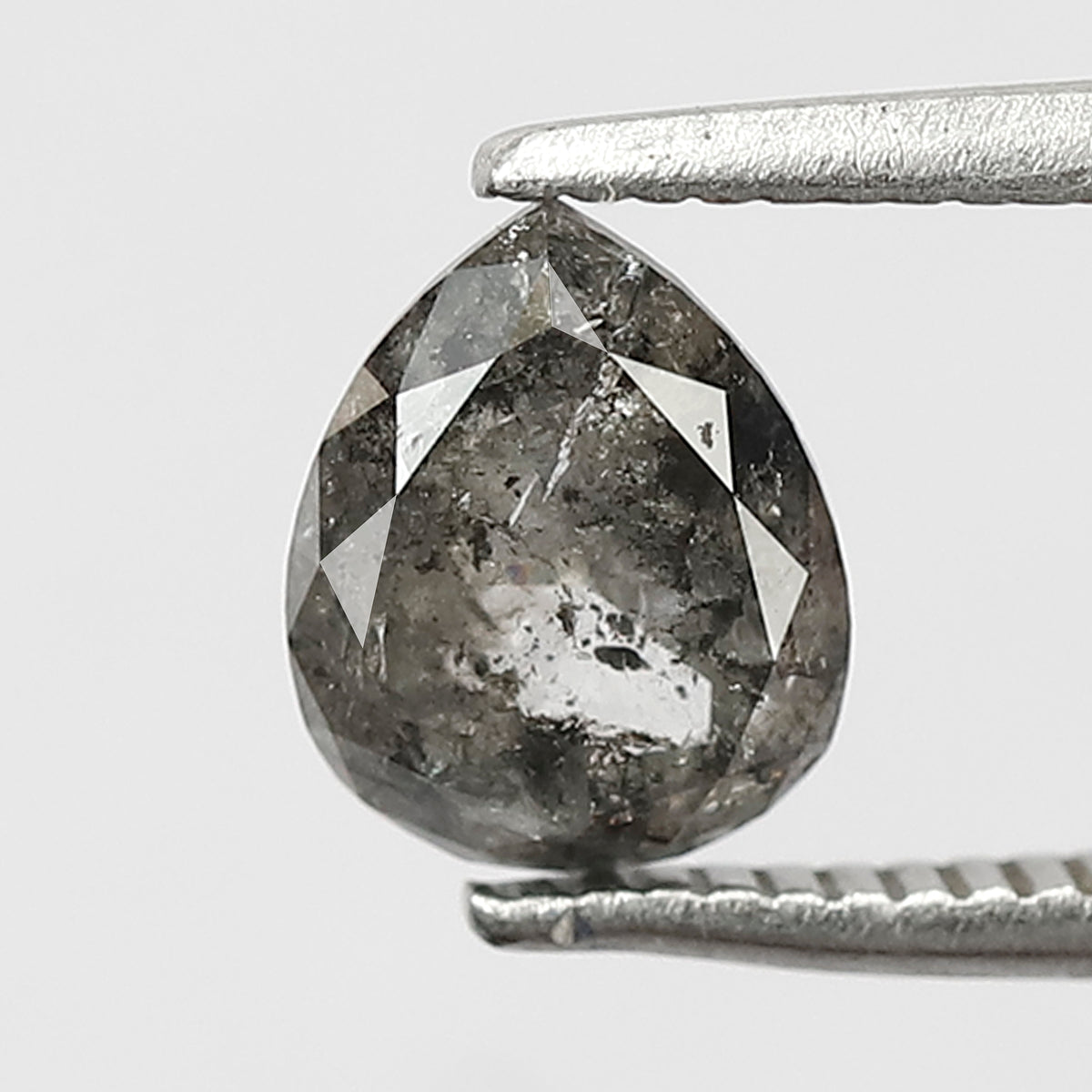1.05 CT 7 MM pear Shape Black Grey Color Diamond Loose Natural Diamond for Ring