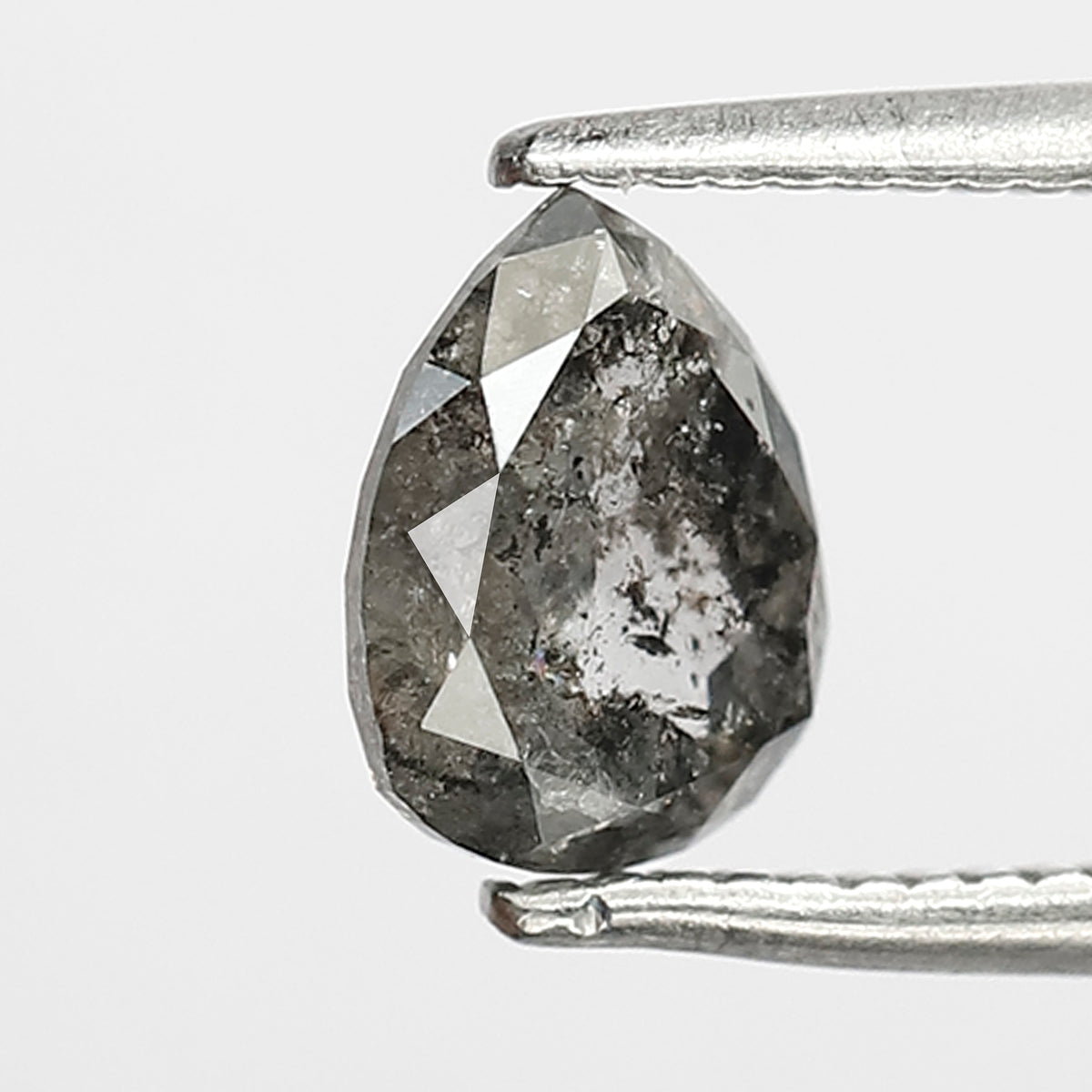 1.05 CT 7 MM pear Shape Black Grey Color Diamond Loose Natural Diamond for Ring