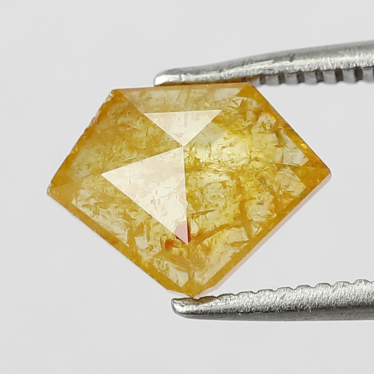 1.66 CT, 7 mm  Modified Cut Natural Yellowish Loose Diamond For Unique Ring