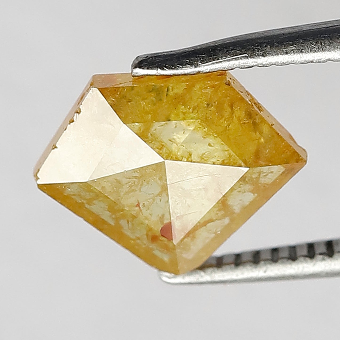 1.66 CT, 7 mm  Modified Cut Natural Yellowish Loose Diamond For Unique Ring