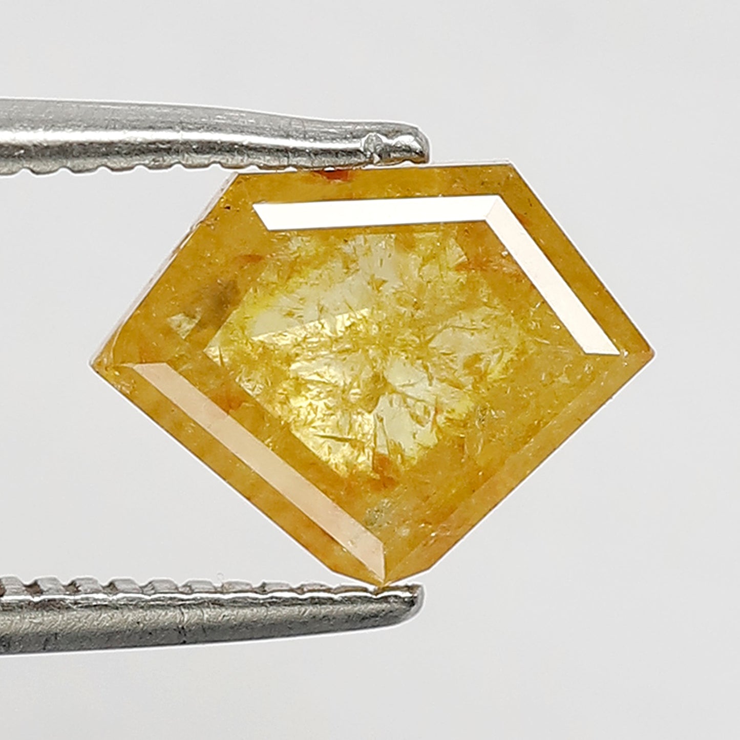 1.66 CT, 7 mm  Modified Cut Natural Yellowish Loose Diamond For Unique Ring