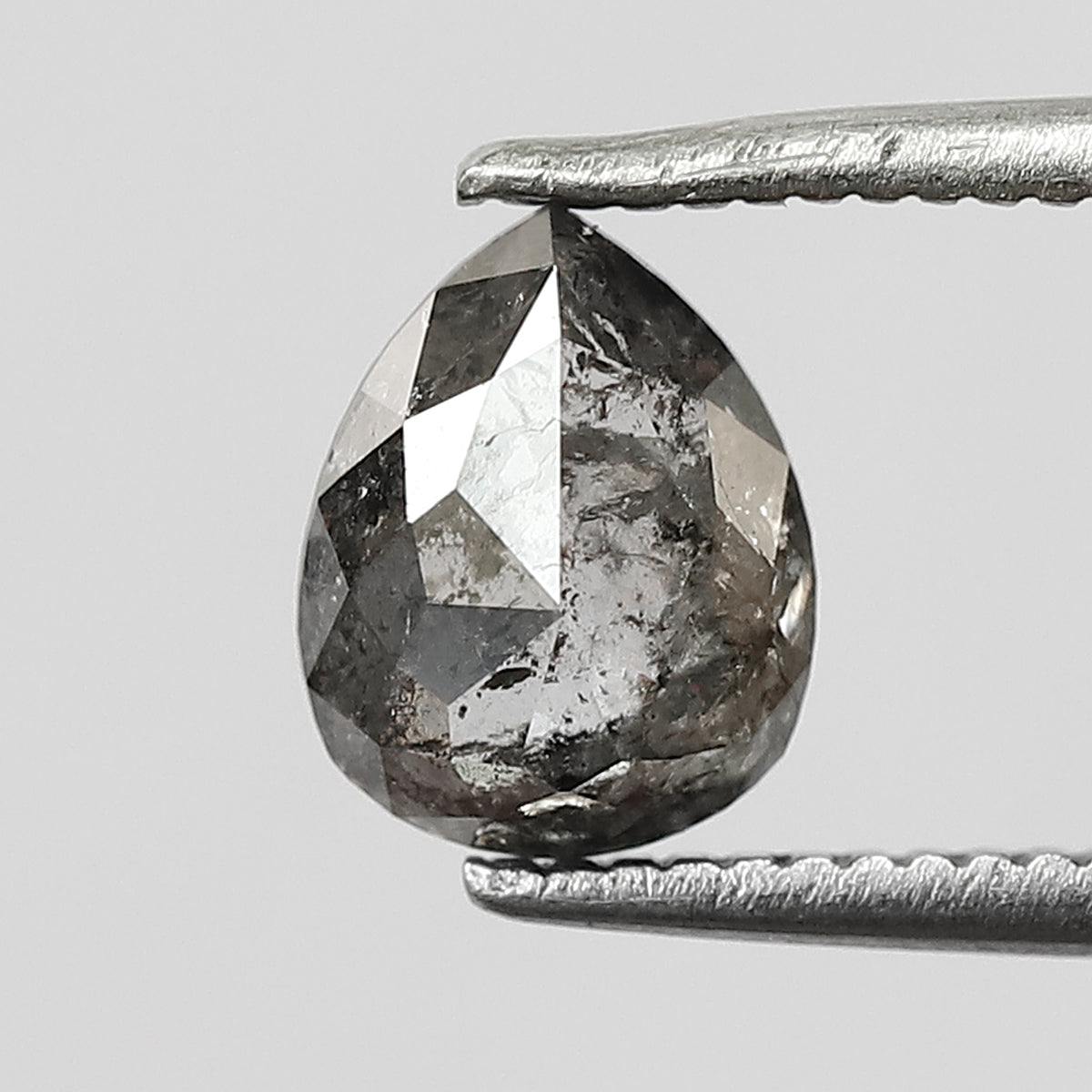 1.05 CT 7 MM pear Shape Black Grey Color Diamond Loose Natural Diamond for Ring