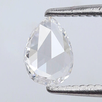 Natural 0.36 Ct Pear Rose Cut Diamond, 6.10 x 4.40 mm Loose Conflict Free Diamond for Minimalist Jewelry
