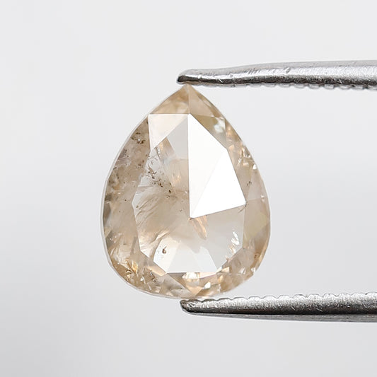 1.82 CT PEAR Shape Natural Loose Diamond,brown color salt and pepper Diamond, 9 mm Pear shape Diamond for making unique Gothic style jewelry