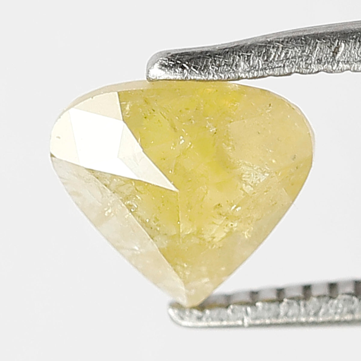 0.73 Ct Heart Shape Yellow Translucent Rustic Diamond | Natural Ethical Loose Diamond for Proposal Ring