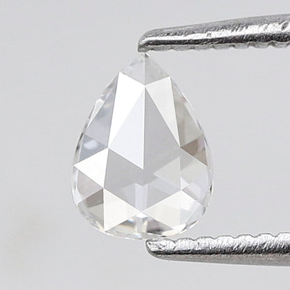 Natural 0.36 Ct Pear Rose Cut Diamond E VVS, Loose Earth Mined Diamond for Custom Jewelry, Dainty Ring Stone