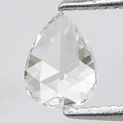Natural 0.36 Ct Pear Rose Cut Diamond E VVS, Loose Earth Mined Diamond for Custom Jewelry, Dainty Ring Stone
