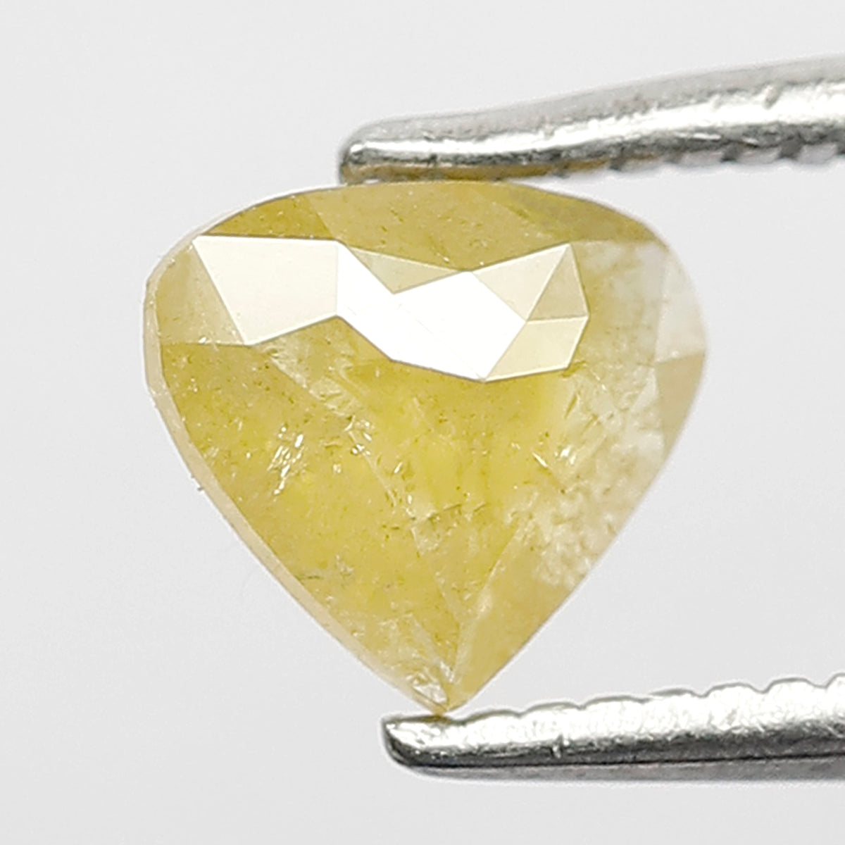 0.73 Ct Heart Shape Yellow Translucent Rustic Diamond | Natural Ethical Loose Diamond for Proposal Ring