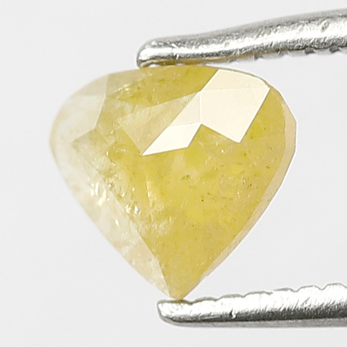 0.73 Ct Heart Shape Yellow Translucent Rustic Diamond | Natural Ethical Loose Diamond for Proposal Ring