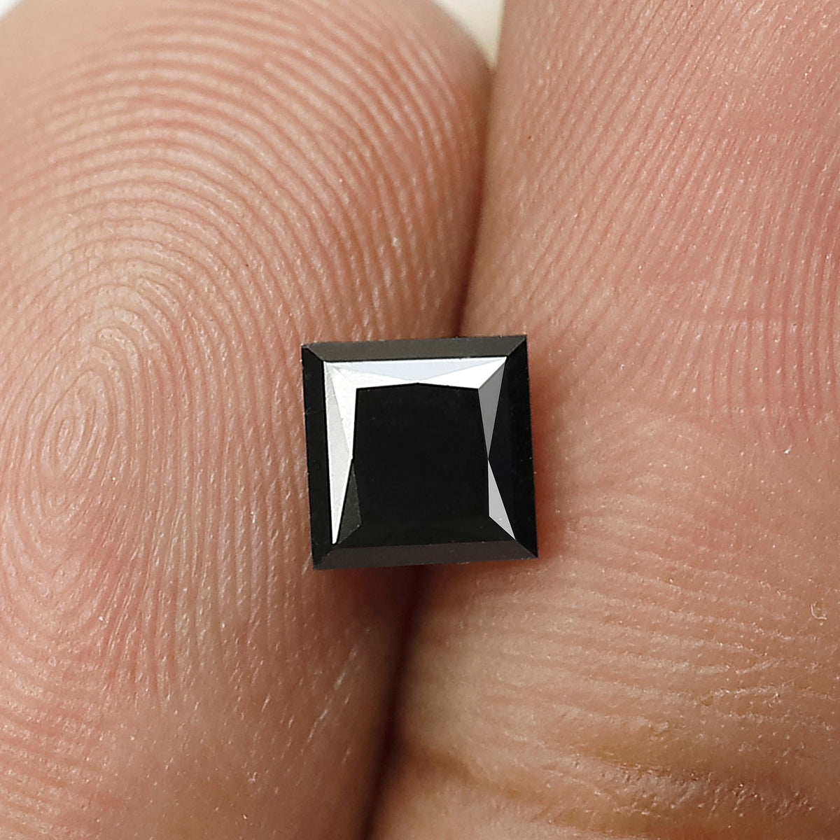 Princess Cut Black Diamond, 0.86 Carat, Heated, 5.00mm, Natural Earth-Mined