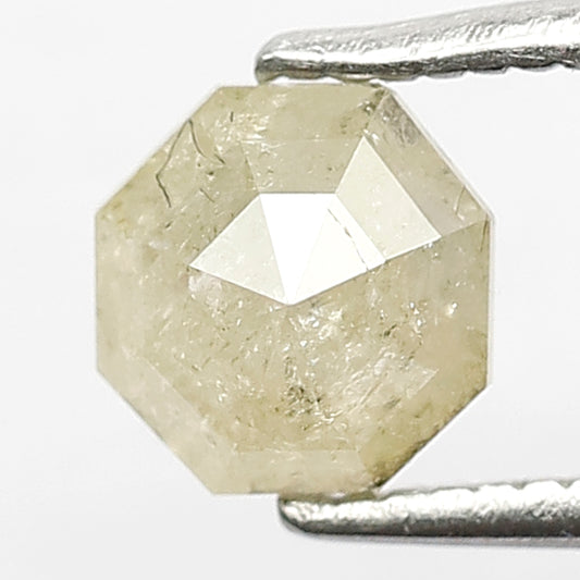 Natural Geometric cut 0.72 CT Misty Green Loose Earth Mined Rustic Diamond For Custom Ring