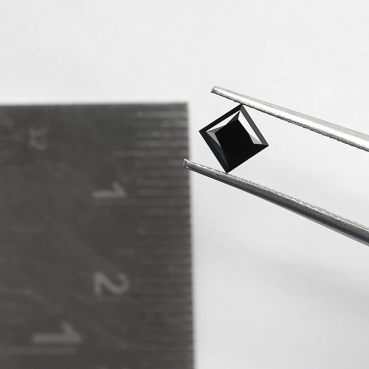 Princess Cut Black Diamond, 0.86 Carat, Heated, 5.00mm, Natural Earth-Mined
