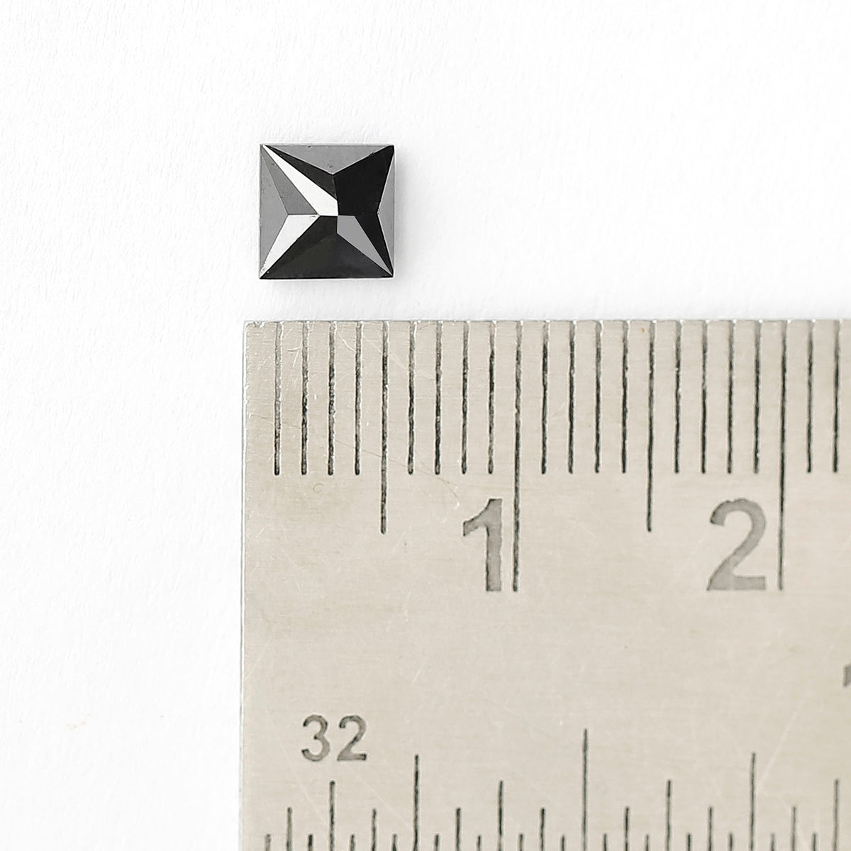 Princess Cut Black Diamond, 0.86 Carat, Heated, 5.00mm, Natural Earth-Mined