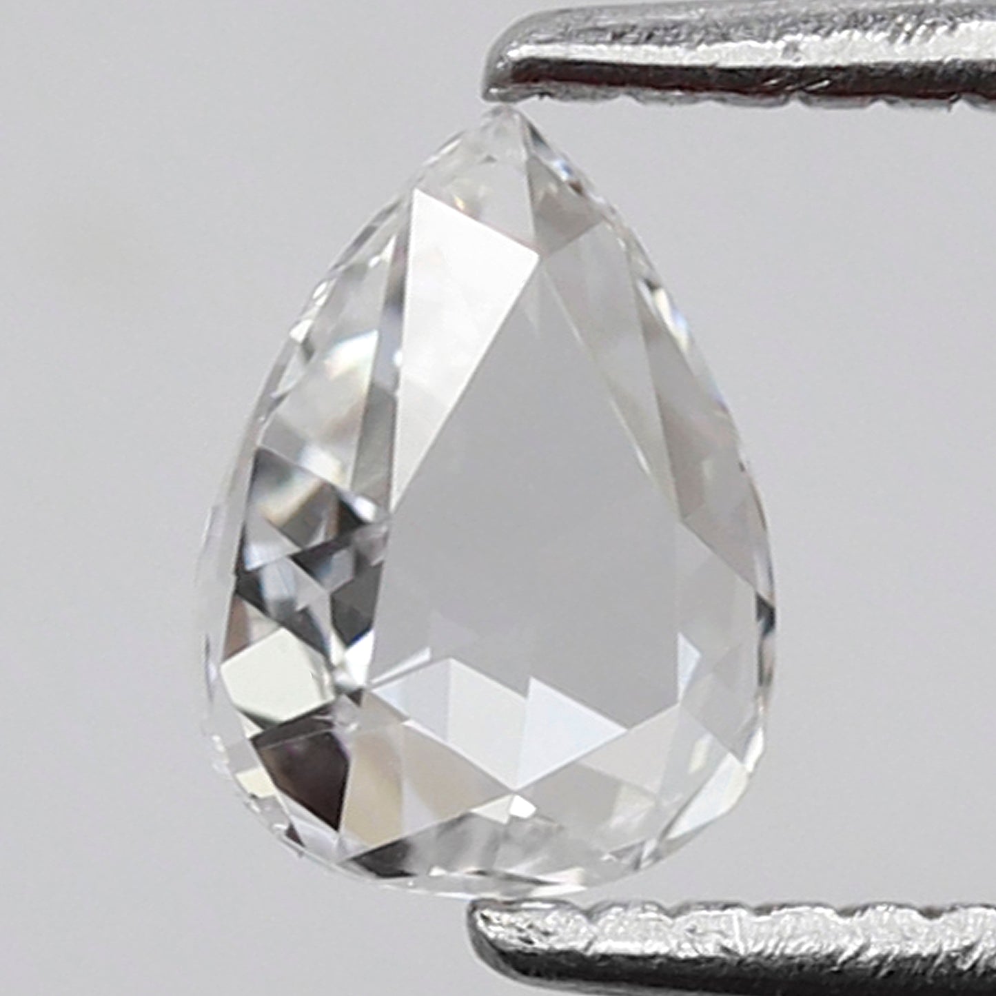 Natural 0.36 Ct Pear Rose Cut Diamond E VVS, Loose Earth Mined Diamond for Custom Jewelry, Dainty Ring Stone