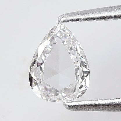 Natural 0.36 Ct Pear Rose Cut Diamond E VVS, Loose Earth Mined Diamond for Custom Jewelry, Dainty Ring Stone