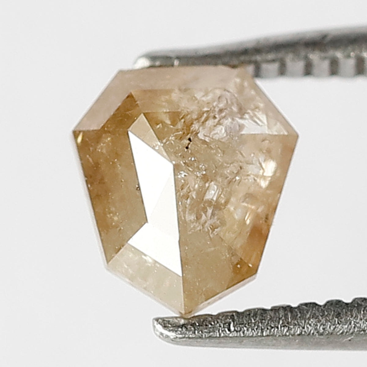 0.70 CT Shield Cut Loose Rustic Diamond, 6.10 MM Natural Brownish Translucent Ethical Diamond