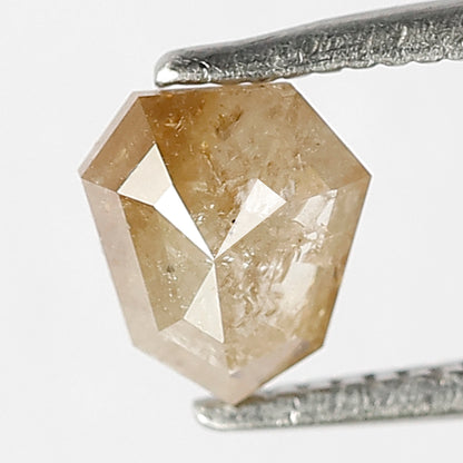 0.70 CT Shield Cut Loose Rustic Diamond, 6.10 MM Natural Brownish Translucent Ethical Diamond