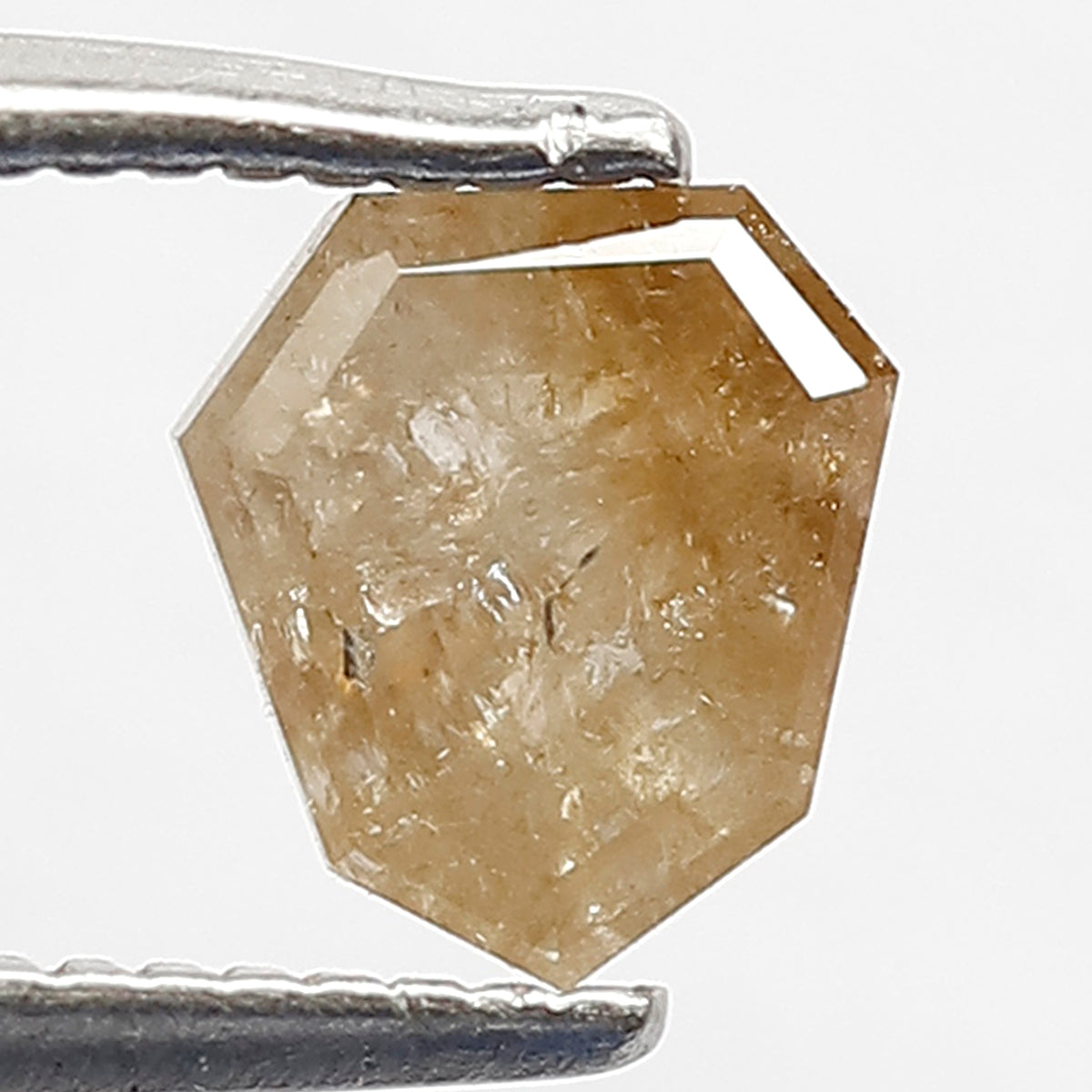 0.70 CT Shield Cut Loose Rustic Diamond, 6.10 MM Natural Brownish Translucent Ethical Diamond