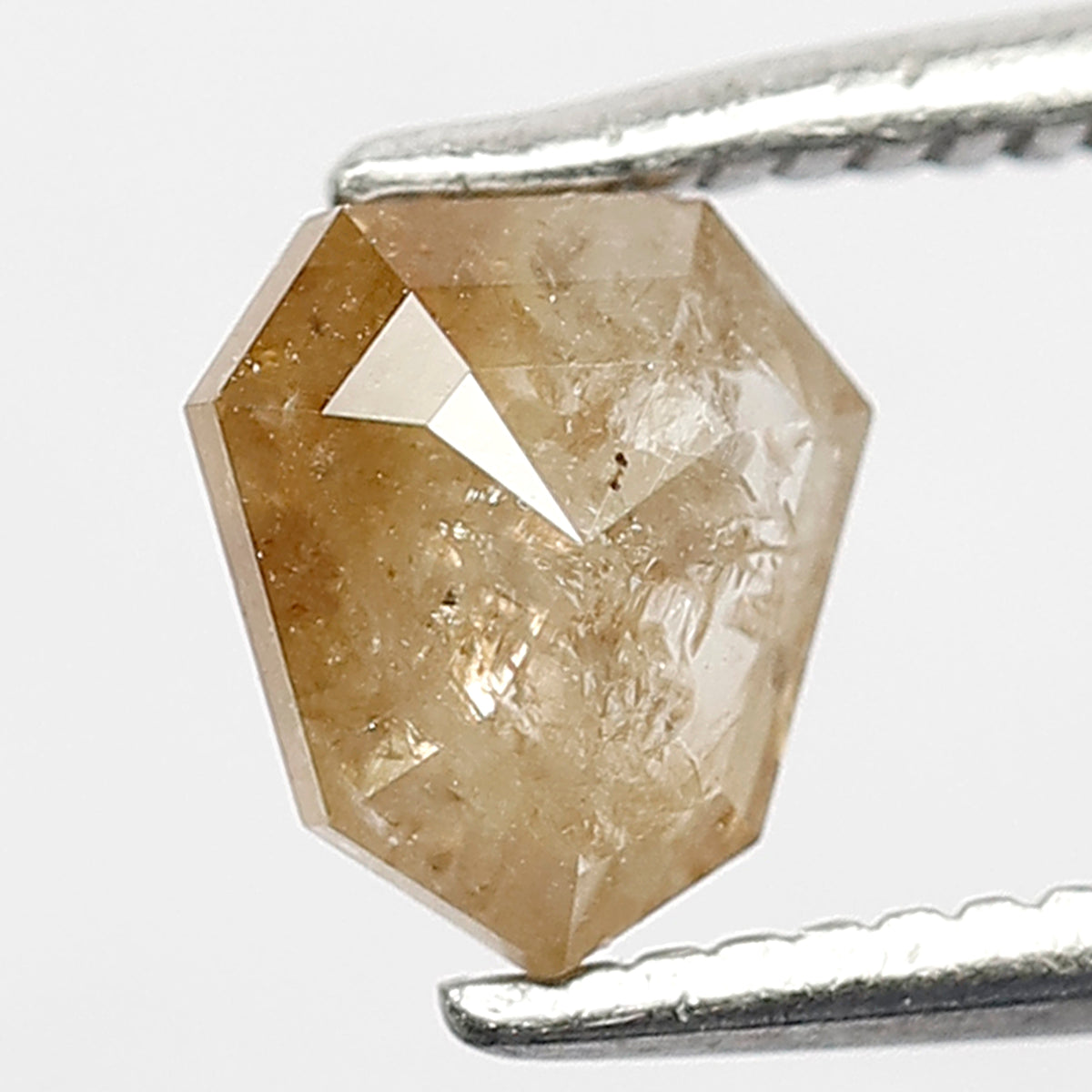 0.70 CT Shield Cut Loose Rustic Diamond, 6.10 MM Natural Brownish Translucent Ethical Diamond