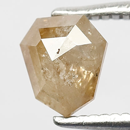 0.70 CT Shield Cut Loose Rustic Diamond, 6.10 MM Natural Brownish Translucent Ethical Diamond