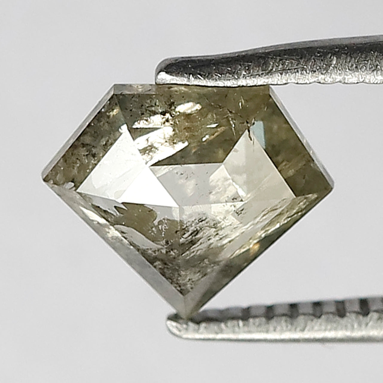 1.09 CT, 6.5 MM Diamond Shape Greenish Diamond For Make Unique Jewelry